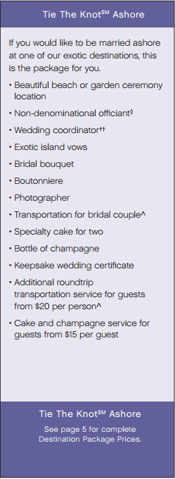 Princess Cruise Lines Wedding Package