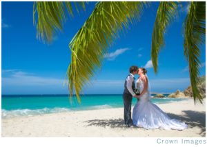 Morning Wedding on Limetree Beach in St. Thomas