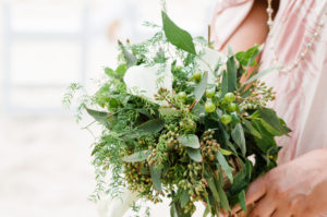 natural wedding bouquet with caribbean plants