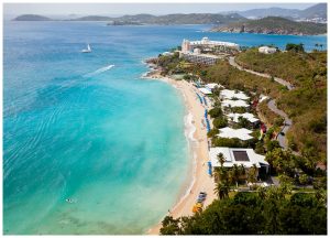 Ariel view of Morningstar Beach at the Marriott