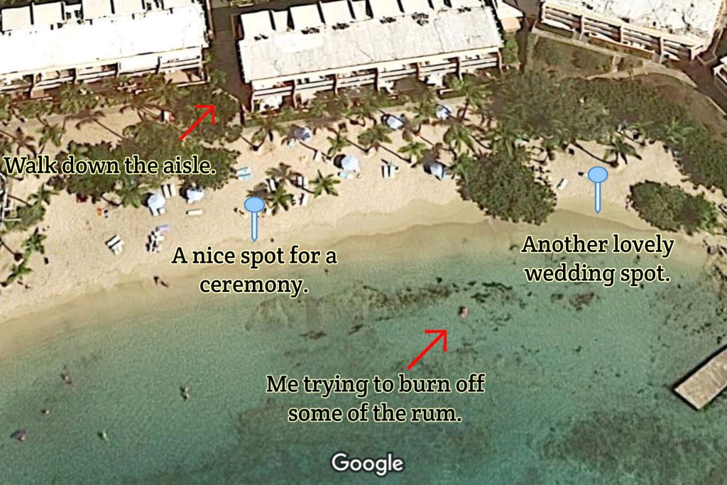 Secret Harbour Beach Map for best wedding locations