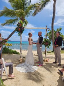 Wedding ceremony at Sapphire Beach